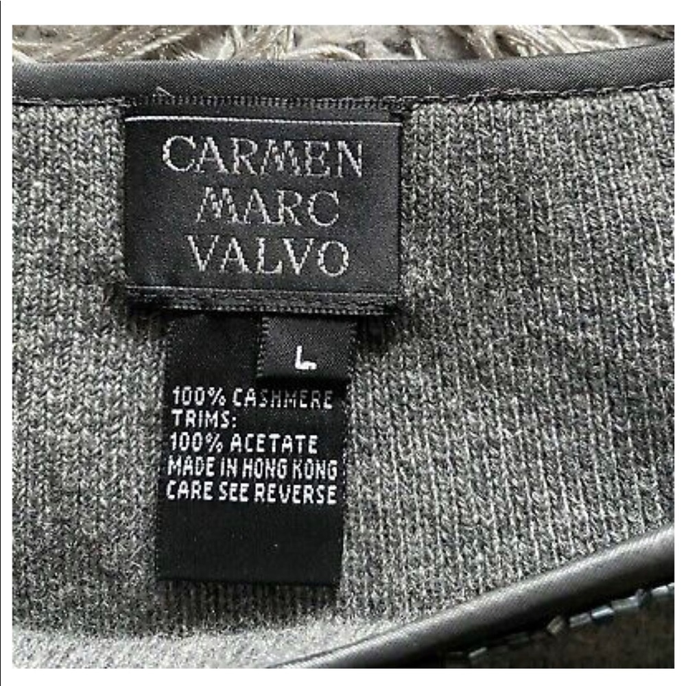 CARMEN MARC VALVO Signature Cashmere Tank Top - Picture 2 of 4